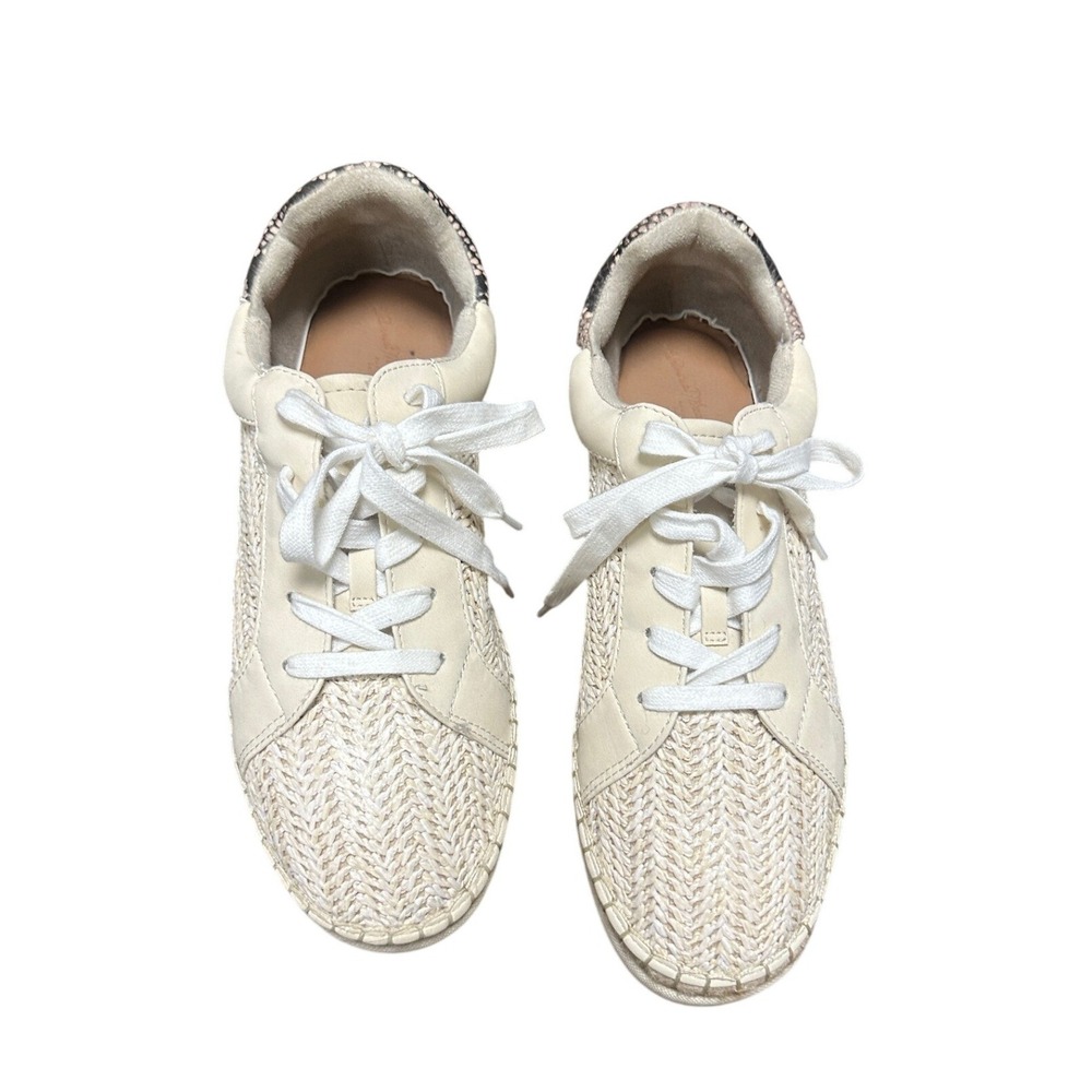 Universal Thread‎ Womens Espadrille Sneakers Cream Woven Snakeskin Size 8.5